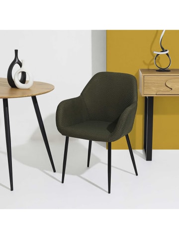 Rétro Chic 4-delige set: fauteuils "Atome" kaki - (B)55,7 x (H)85 x (D)59 cm