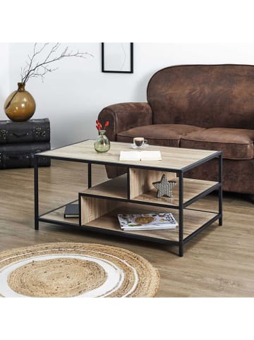 Rétro Chic Salontafel "Edison" bruin - (B)90 x (H)42 x (D)55 cm