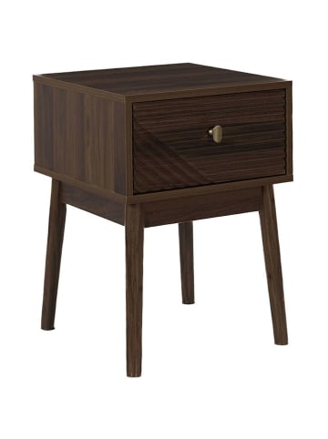 THE HOME DECO FACTORY Stolik nocny "Tiffany" w kolorze brązowym - 40 x 55 x 40 cm