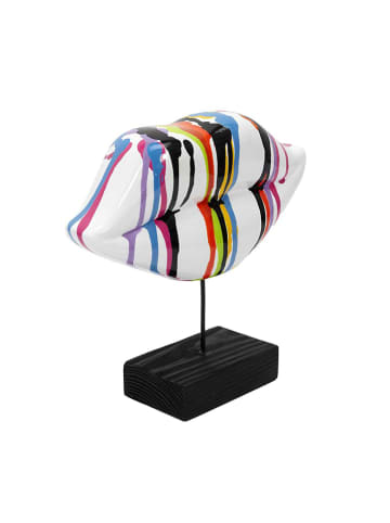 Rétro Chic Dekoobjekt in Bunt/ Weiß - (H)20 cm