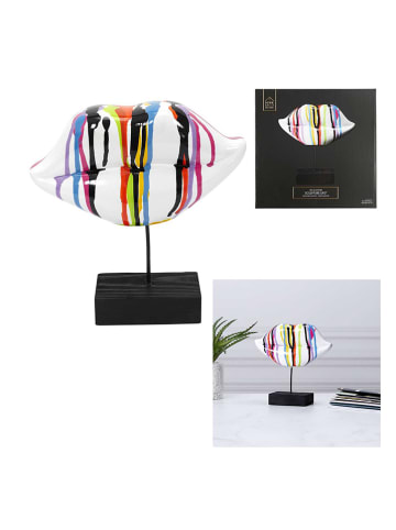 Rétro Chic Dekoobjekt in Bunt/ Weiß - (H)20 cm