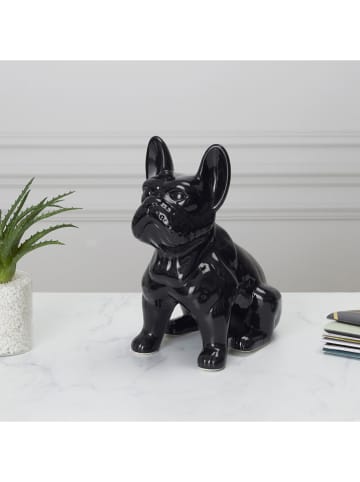 Rétro Chic Decoratief object "Bulldog" zwart - (B)28 x (H)30 x (D)16 cm
