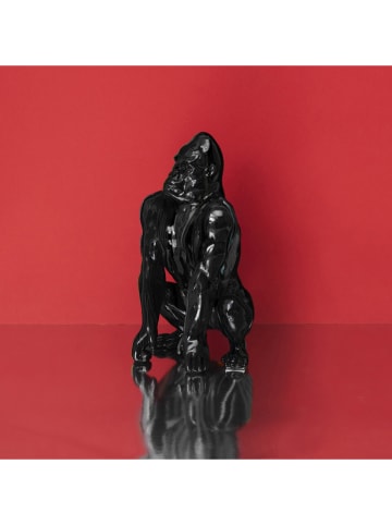 Rétro Chic Dekoracja "Gorille" w kolorze czarnym - 28 x 46 x 28 cm