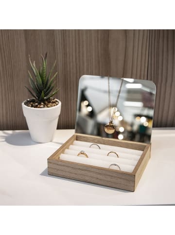Rétro Chic Schmuckkasten in Hellbraun - (B)15 x (H)13 x (T)14 cm