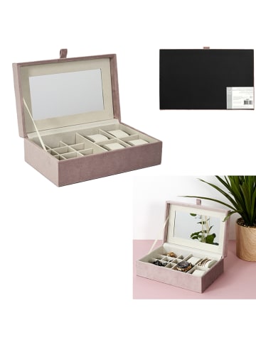Rétro Chic Schmuckkästchen in Rosa - (B)25 x (H)8 x (T)16 cm