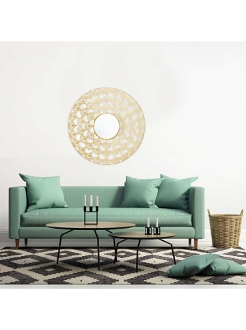 Rétro Chic Spiegel ''Ajoure'' in Gold - Ø 70 cm