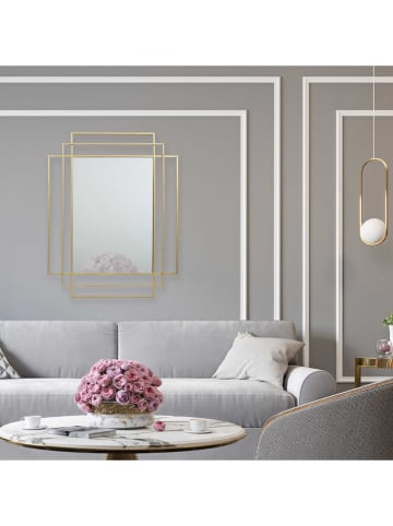 Rétro Chic Wandspiegel goudkleurig - (B)97 x (H)70 cm