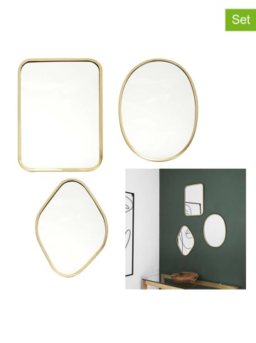 Rétro Chic 3er-Set: Spiegel in Gold
