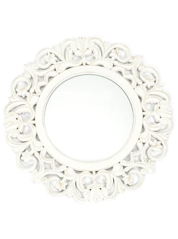 Rétro Chic Lustro ścienne w kolorze białym - Ø 60 cm