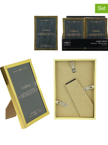 Rétro Chic 3er-Set: Bilderrahmen in Gold - (B)10,7 x (H)16 cm