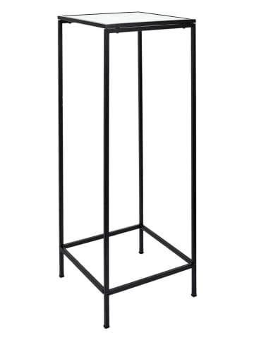 Rétro Chic 2-delige set: bijzettafels "Felicity" zwart/wit - (B)34 x (H)90 x (D)34 cm