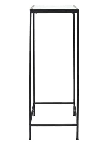 Rétro Chic 2-delige set: bijzettafels "Felicity" zwart/wit - (B)34 x (H)90 x (D)34 cm