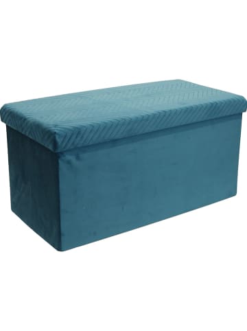 Rétro Chic Sitztruhe in Petrol - (B)76 x (H)38 x (T)38 cm
