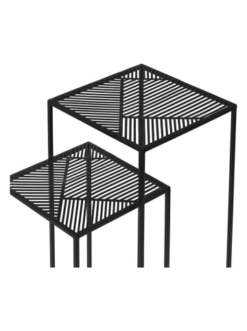 Rétro Chic 2-delige set: bijzettafels "Riga" zwart