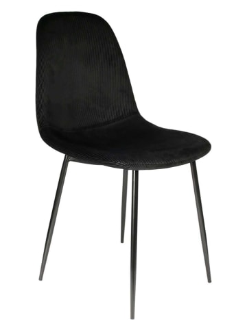 Rétro Chic Esszimmerstuhl "Giulia" in Schwarz - (B)42,5 x (H)87 x (T)44 cm