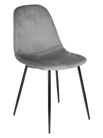 HYGGE Eetkamerstoel "Giulia" grijs - (B)42,5 x (H)87 x (D)44 cm