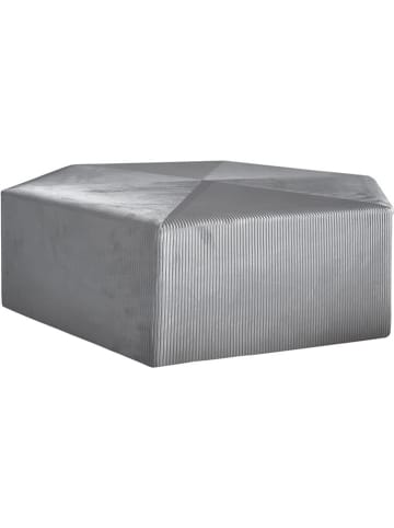 Rétro Chic Poef "Giulia" grijs - (B)75 x (H)30 x (D)75 cm