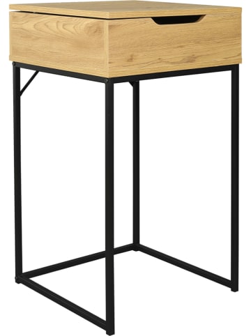 THE HOME DECO FACTORY Stolik "Abbott" w kolorze czarno-brązowym - 45 x 77 x 45 cm