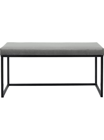 Rétro Chic Bank "Giulia" in Grau - (B)100 x (H)49 x (T)39 cm