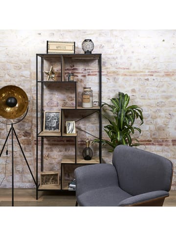 Ethnical Life Kast "Edison" naturel/zwart - (B)80 x (H)180 x (D)30 cm