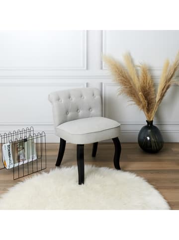 Rétro Chic Hocker "Eleonor" in Grau - (B)60 x (H)68 x (T)54 cm