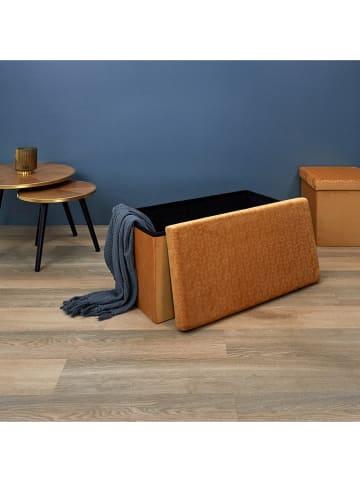 Rétro Chic Skrzynia w kolorze żółtym do siedzenia - 76 x 38 x 38 cm