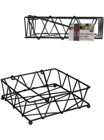 every ware Serviettenhalter in Schwarz - (B)18,5 x (H)5,5 x (T)18,5 cm
