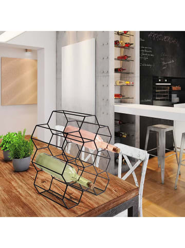 COOK CONCEPT Weinregal in Schwarz - (B)29,5 x (H)36 x (T)20 cm