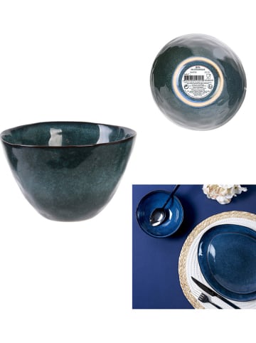 THE HOME DECO FACTORY 3-delige set: soepkommen donkerblauw - (H)9 x Ø 15,5 cm