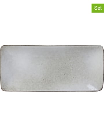 THE HOME DECO FACTORY 3er-Set: Teller in Grau - (L)22 x (B)10 cm