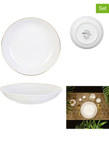 every ware 12er-Set: Suppenteller in Weiß - (H)4 x Ø 21,3 cm