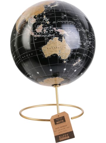 Rétro Chic Globus in Schwarz - Ø 21,5 cm