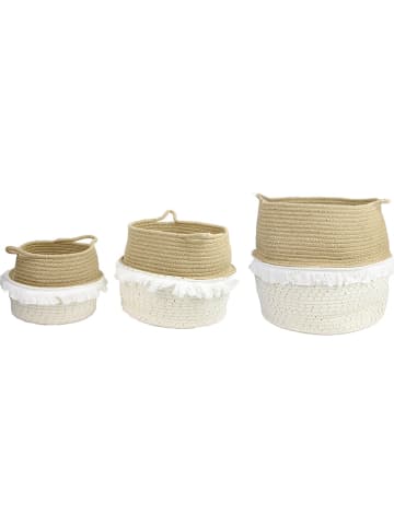 THE HOME DECO FACTORY Kosze (3 szt.) w kolorze jasnobrązowym