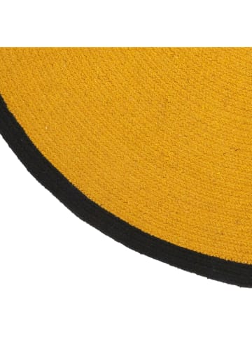 Rétro Chic Katoenen tapijt geel - Ø 120 cm