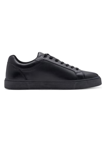 s.Oliver Leder-Sneakers in Schwarz