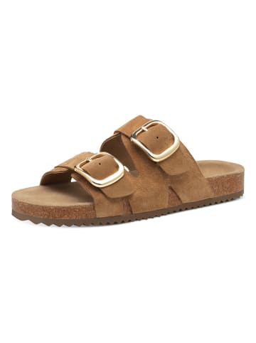 s.Oliver Leren slippers lichtbruin