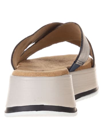 s.Oliver Leren slippers donkerblauw