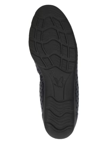 Caprice Leder-Ballerinas in Dunkelblau