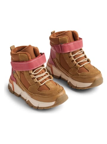 Wheat Leren boots "Muni Tex" lichtbruin/roze