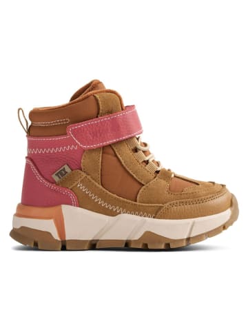 Wheat Leren boots "Muni Tex" lichtbruin/roze