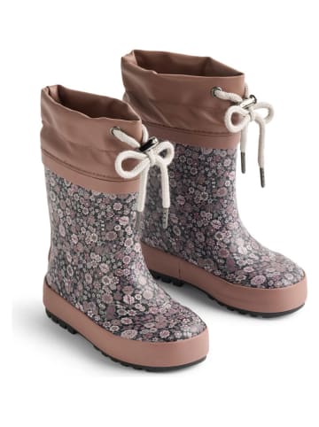 Wheat Gummistiefel "Thermo" in Dunkelblau/ Rosa