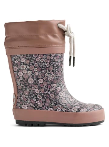 Wheat Gummistiefel "Thermo" in Dunkelblau/ Rosa