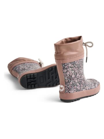 Wheat Kalosze "Thermo" w kolorze granatowo-jasnoróżowym