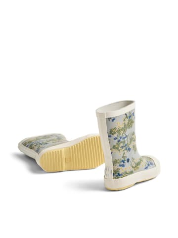 Wheat Gummistiefel "Muddy" in Creme/ Blau/ Grün