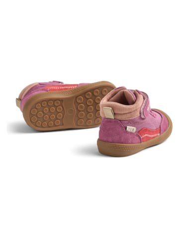 Wheat Skórzane buty "Tody Tex" w kolorze fioletowym do nauki chodzenia