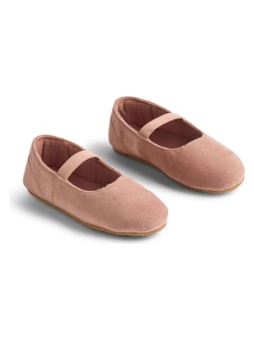 Wheat Baleriny "Rosen" w kolorze jasnoróżowym z paskiem