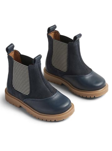 Wheat Leder-Chelsea-Boots in Dunkelblau