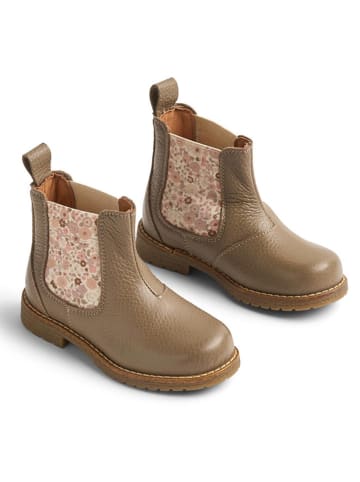 Wheat Leder-Chelsea-Boots in Hellbraun