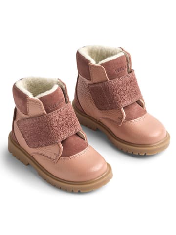 Wheat Leder-Winterboots in Rosa