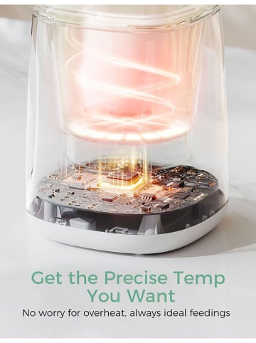 Momcozy Flaschenwärmer in Weiß/ Türkis